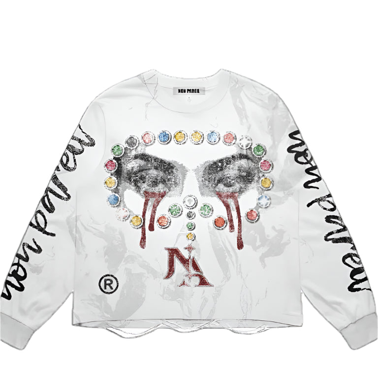White ‘Incomparable Feelings’ Longsleeve shirt