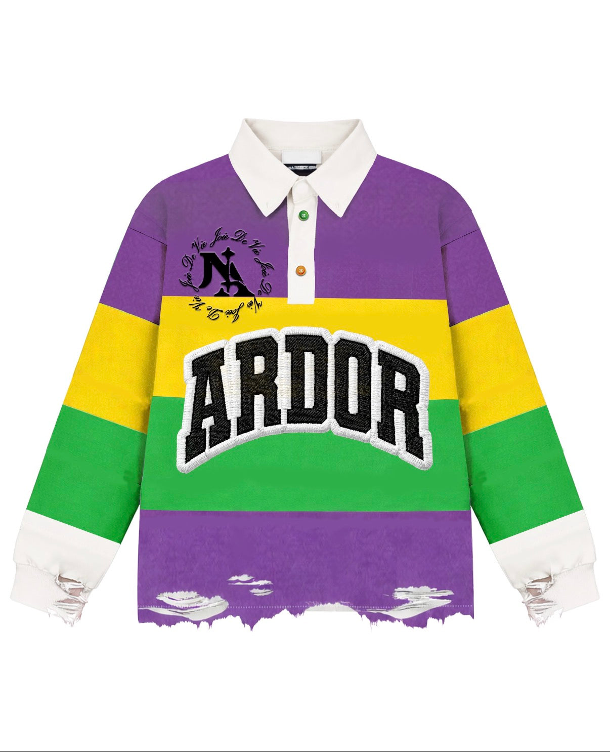 JOIE DE VIE/ JOY OF LIFE MARDI GRAS POLO